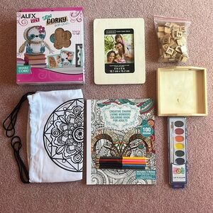 Craft Kit- Brand New! Coloring Book, Alex DIY, Watercolors, 7 Piece Set